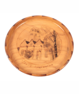 Hand Carved Wooden Plate Black Forest From Switzerland 5.5 Inch - $14.99