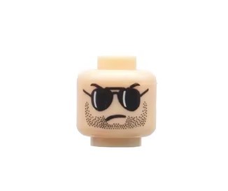 Building Head Male With Sun Glasses Head Diy Minifigure Custom - $3.67