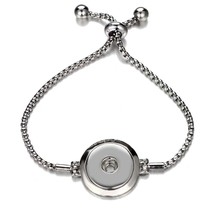 2020 New Fashion Adjustable Chain Bracelets Metal Snap Bracelet Fit 18MM Snap Bu - £8.30 GBP