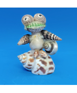 Vintage figurine seashell frog - $8.90