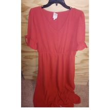 Women's Naif Anthropologie Dress Fall Rust Button XL Maxi Boho - $13.86