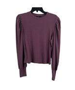 Lulus Purple Ribbed Long Sleeve Top Medium New - £18.97 GBP