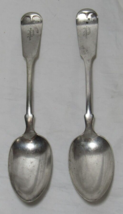 2 1880 Pairpoint Mfg Co 3 SilverPlate Fiddle Table Spoons 7 3/16&quot; Initial &quot; P  &quot; - £7.90 GBP