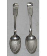 2 1880 Pairpoint Mfg Co 3 SilverPlate Fiddle Table Spoons 7 3/16&quot; Initia... - £7.83 GBP