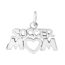 Sentimental &quot;Soccer Mom&quot; Sterling Silver Charm Pendant - £11.86 GBP