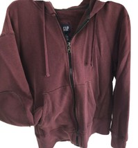 GAP Streetwear Mens Small Elbow Patches Zip Hoodie Thermal Sweatshirt Vtg Y2K - £22.93 GBP