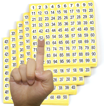 1-500 round Number Stickers Labels 15 Sets 7500 Self Adhesive Labels Small Conse - £17.99 GBP
