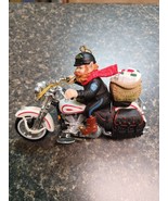 Harley Davidson Special Delivery Elf On Motorcycle Christmas Ornament 1998 - £15.49 GBP