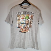 Street Fighter Mens Shirt XL Character Select Short Sleeve Gray Casual A... - £10.77 GBP