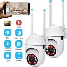 2-Pack Wireless 5G Wifi Security Camera System Smart Outdoor Night Visio... - £48.87 GBP