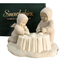 Dept 56 Vintage Snow Babies Porcelain Figurine Stars In-A-Row Tic Tac Toe - £8.75 GBP