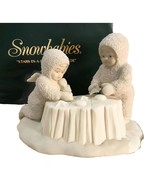 Dept 56 Vintage Snow Babies Porcelain Figurine Stars In-A-Row Tic Tac Toe - $14.92 CAD