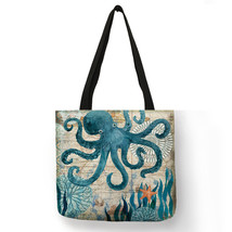 Casual Leisure Totes Bag Women Handbag Marine Animal Sea Turtle Horse Octopus Pr - £13.75 GBP