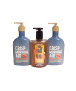 Bath & Body Works Crisp Morning Air Nourishing Soap & Pumpkin Apple Sanitzer Gel - $24.99