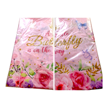 Baby Girl Pink Gold Baby Shower Photo Backdrop A Litte Butterfly Theme 5... - $184.34 MXN