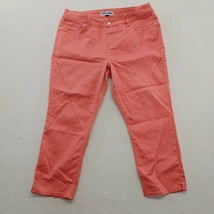 Nygard Peach Cropped Pants Women&#39;s Size 14 Rayon Blend High Rise - $7.92