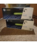 Lot of 2 HP 138A Black Original LaserJet Toner Cart, Avg cart yields 150... - $161.34 CAD