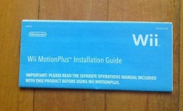 Nintendo Wii Motion Plus Installation Guide Manual Booklet OEM - $12.86