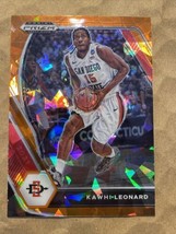 2021-22 Panini Prizm Draft Picks Kawhi Leonard #57 Orange Cracked Ice Prizm  - £1.55 GBP