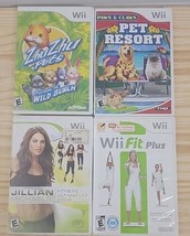 Nintendo Wii Jillian Michael&#39;s Wii Fit Plus Pets Resort Lot of 4 Games - $12.47