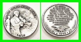 High Relief WWII 1943 Allies Invade North Africa - Sterling Silver Medal / Token - £48.70 GBP