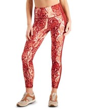 allbrand365 designer Womens Snakeskin-Print 7/8 Leggings,Red Pear Snake,Small - £27.74 GBP