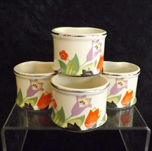 Hall Crocus Ring Napkin Holders Exclusive Limited Edition Crocus Pattern... - $21.99