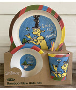 Dr. Seuss Green Eggs and Ham! Melamine Kids 5pc Feeding Dish Set Sam I A... - £26.54 GBP