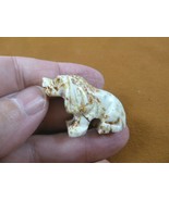 (Y-DOG-HO-67) white HOUND DOG sit hunting stone carving SOAPSTONE I love... - $8.59