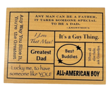 Great Impressions Fathers Day Greatest Dad I Love That Man Rubber Stamp K81 - $24.99