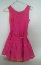 Girls Cute Pink Lace Size 12 Sleeveless Dress  - £12.57 GBP