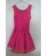 Girls Cute Pink Lace Size 12 Sleeveless Dress  - £12.57 GBP
