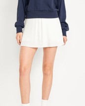 Skorts Micro Pleated Size SMALL Skort Old Navy Extra High-Waisted Off-White - £14.79 GBP