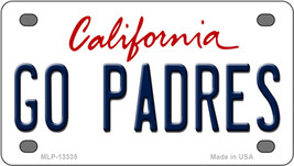 Go Padres California Novelty Mini Metal License Plate Tag - £11.76 GBP