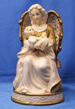 Angel Holding Baby Musical &quot;Silent Night&quot; Figurine Statue 8.5 inches - £9.18 GBP