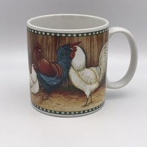 On The Farm Chickens & Rooster Coffee Cup Mug Oneida David Carter Brown Hen Tea - £7.06 GBP