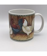 On The Farm Chickens &amp; Rooster Coffee Cup Mug Oneida David Carter Brown ... - £7.06 GBP
