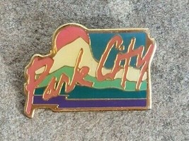 PARK CITY Pink Sunset Vintage Resort Souvenir Ski Travel Lapel Hat Pin UTAH - $10.99