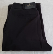 NWT Worthington Curvy Fit Stretch Black Flat Front Dress pants Size 4S - £15.06 GBP