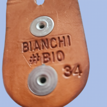 Vintage Mens Bianchi B10 Leather Belt Size 34 Pre-Loved Reversible Black & Brown image 4