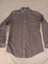 Brooks Brothers 346 Long Sleeves Spread Collar Shirt 15 1/2-4/4 Gray Tat... - $12.46