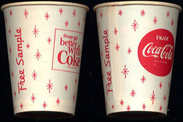 Vintage 1960&#39;s Coca Cola Snowflake Design Free Sample Cup, cool! - $5.90