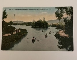 Boating On Stowe Lake Golden Gate Park San Francisco California CA Postcard - £7.47 GBP