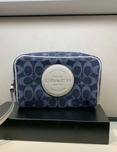 NWT COACH Dempsey Boxy Cosmetic Case 20 In Signature Jacquard - £57.48 GBP+