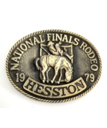 Hesston National Finals Rodeo 1979 Belt Buckle Adult 5th Edition Oval - £11.43 GBP