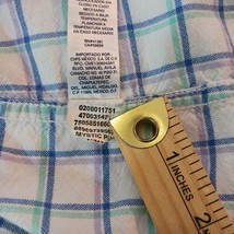 Chaps Men's Red & Black Cotton Check Button-Down Collar Shirt Long Sleeve Size M image 7