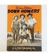 Vtg 1942 Deluxe Edition Down Homers Song Book Autographed Everett &quot;Short... - $34.17 CAD