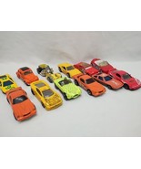 Lot Of (12) Matchbox Hotwheel And Unbranded Red Orange Yellow Toy Cars - $374.14 MXN