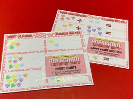 Candy Hearts Valentines  - Set of 12 Learning Mats / Cards - Laminated Activity - £18.28 GBP