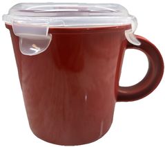 Red Microwave Plastic Soup Mug Container W/ Vent Lid—NEW—SHIPS IN 24 HOURS— - $26.61